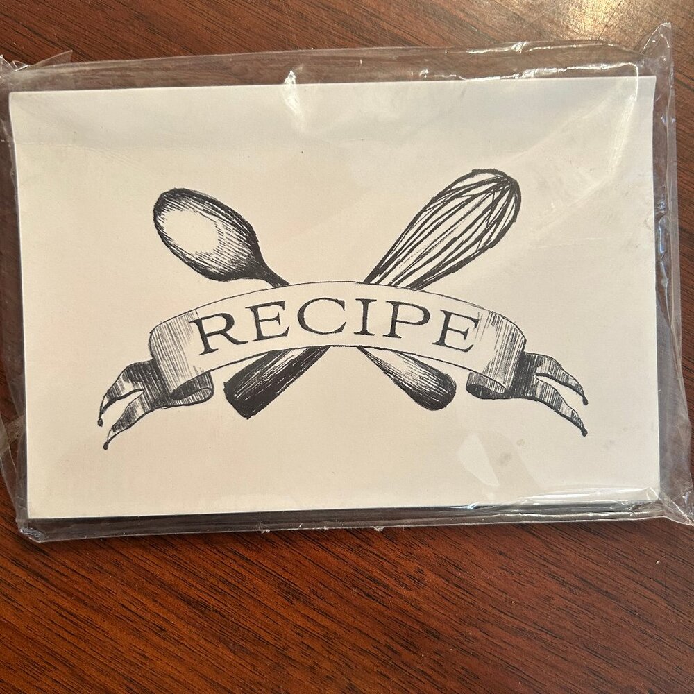 Recipe Cards by Kitchen Papers 6x4 folded Spoon & Whisk NEW